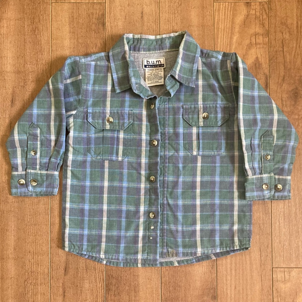 Kids 2T Lined Plaid Shirt